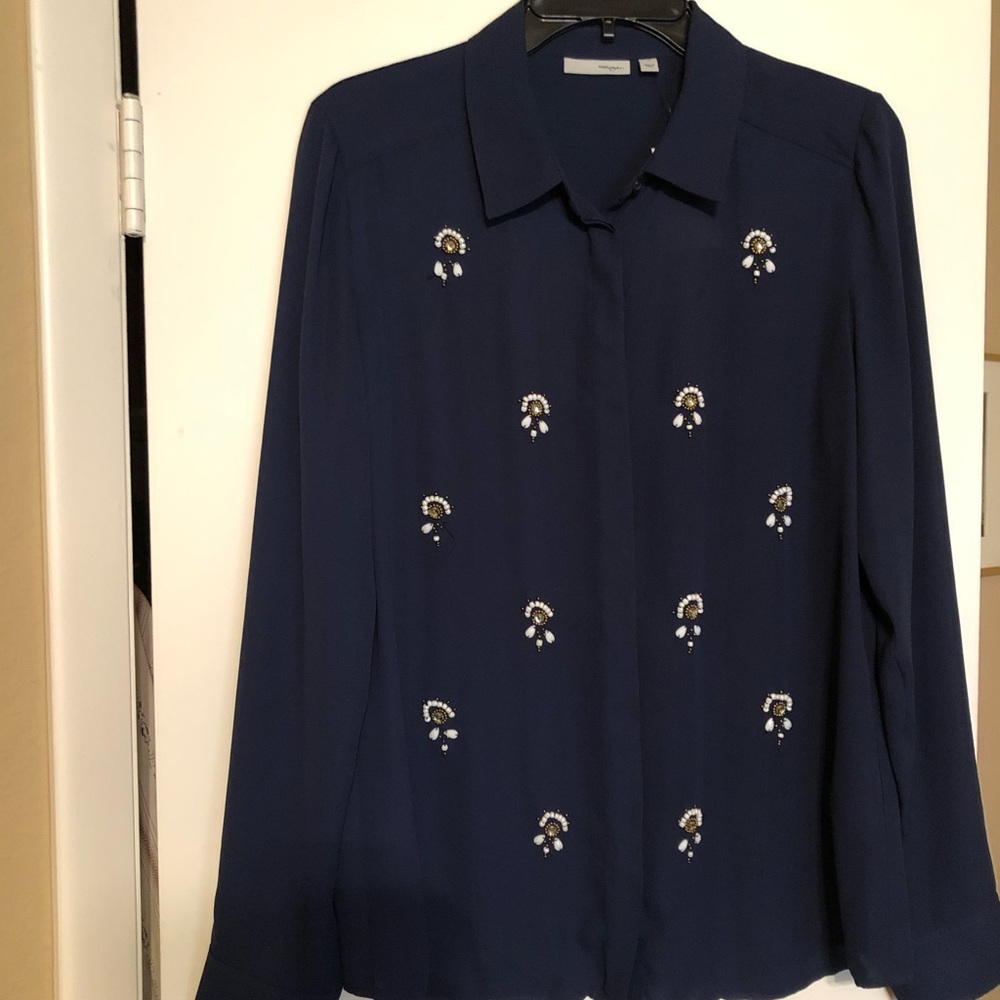 Dressy Navy Blouse